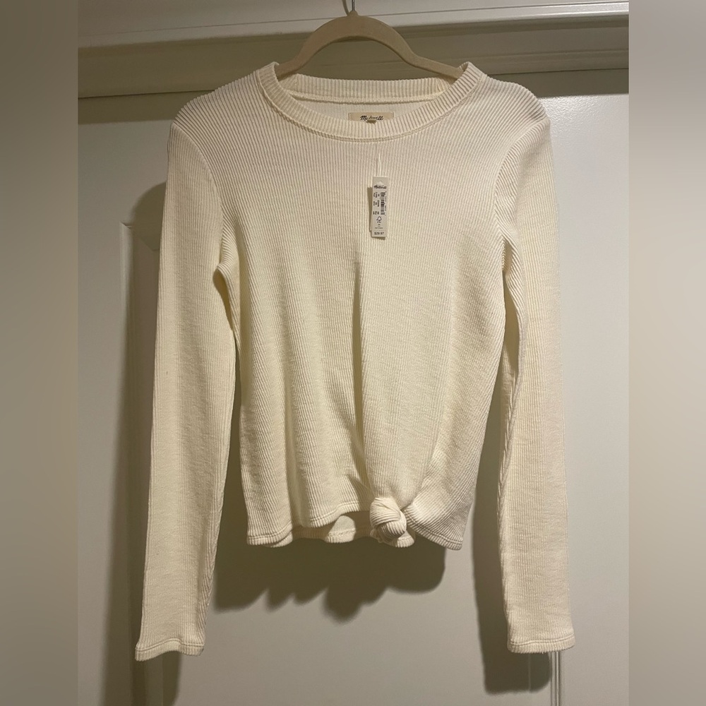 Madewell Cream Long Sleeve Tee